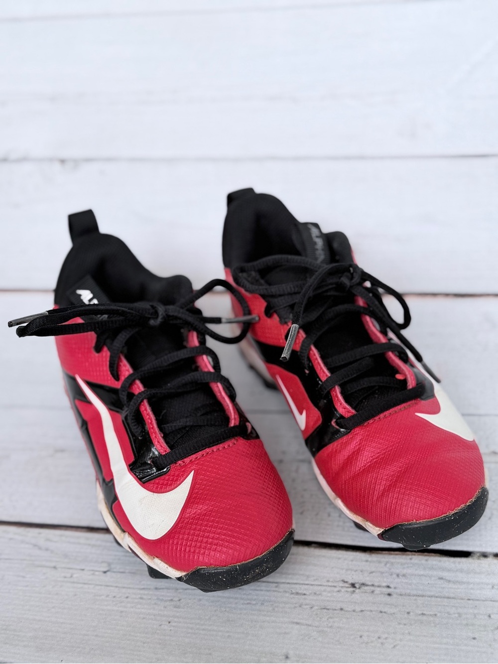 Nike Kids Red, Black & White Athletic Sneakers - Picture 3 of 6